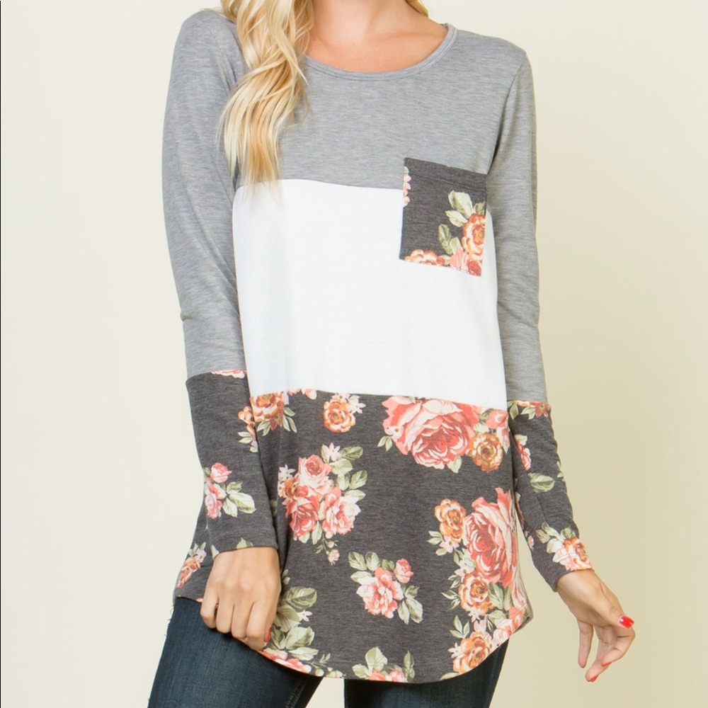 Floral. French Terry. Favorite tunic!